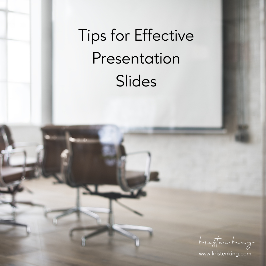 Developing Effective Presentation Slides: Tips for In-Person and Online Presentations